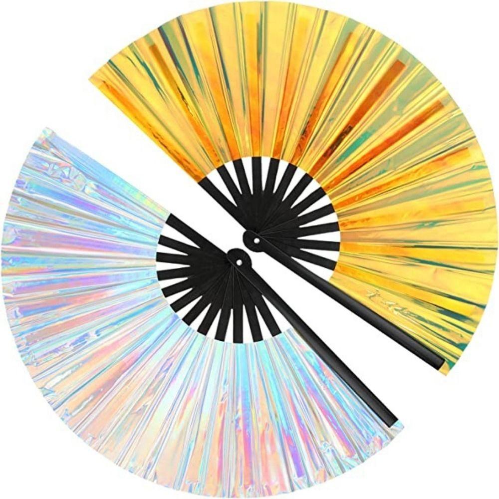Large Folding Fan PVC Handheld Fan Durable Decorative Fans