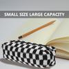  Checkerboard Pencil Case Handheld Bag Large Capacity Organizer Coffee Holder Pouch Polyester Color