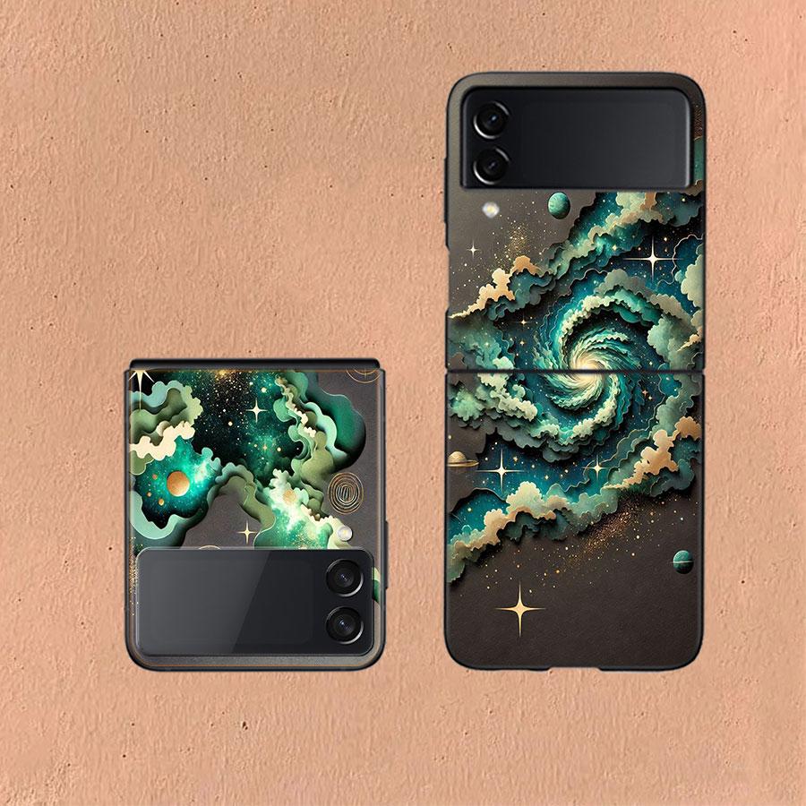 A Stunning 3D Paper Art Masterpiece Coque For Samsung Z Flip7 6 Galaxy Case Shockproof Z Flip5 Z Flip3 4 5G Hard Cover Phone TP