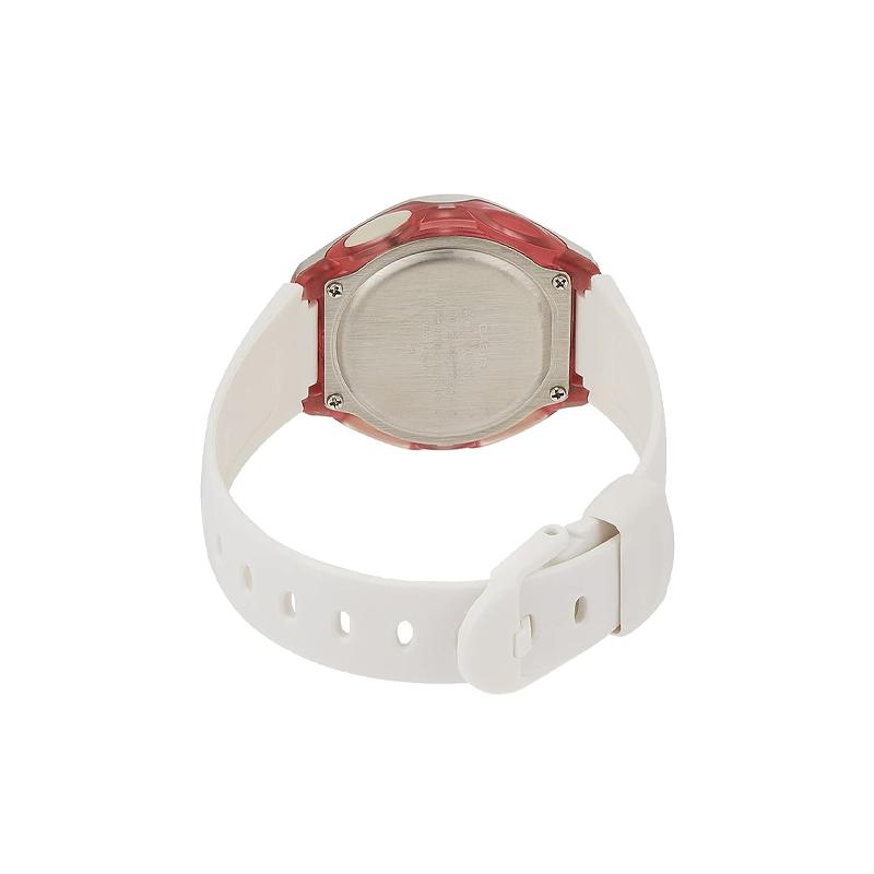 Casio DIGITAL Series-Disc Streamlined Contrast Color Ten Years Power LCD Quartz Movement Resin Strap Japanese and Korean Watch Women’s LW-200-7AVDF