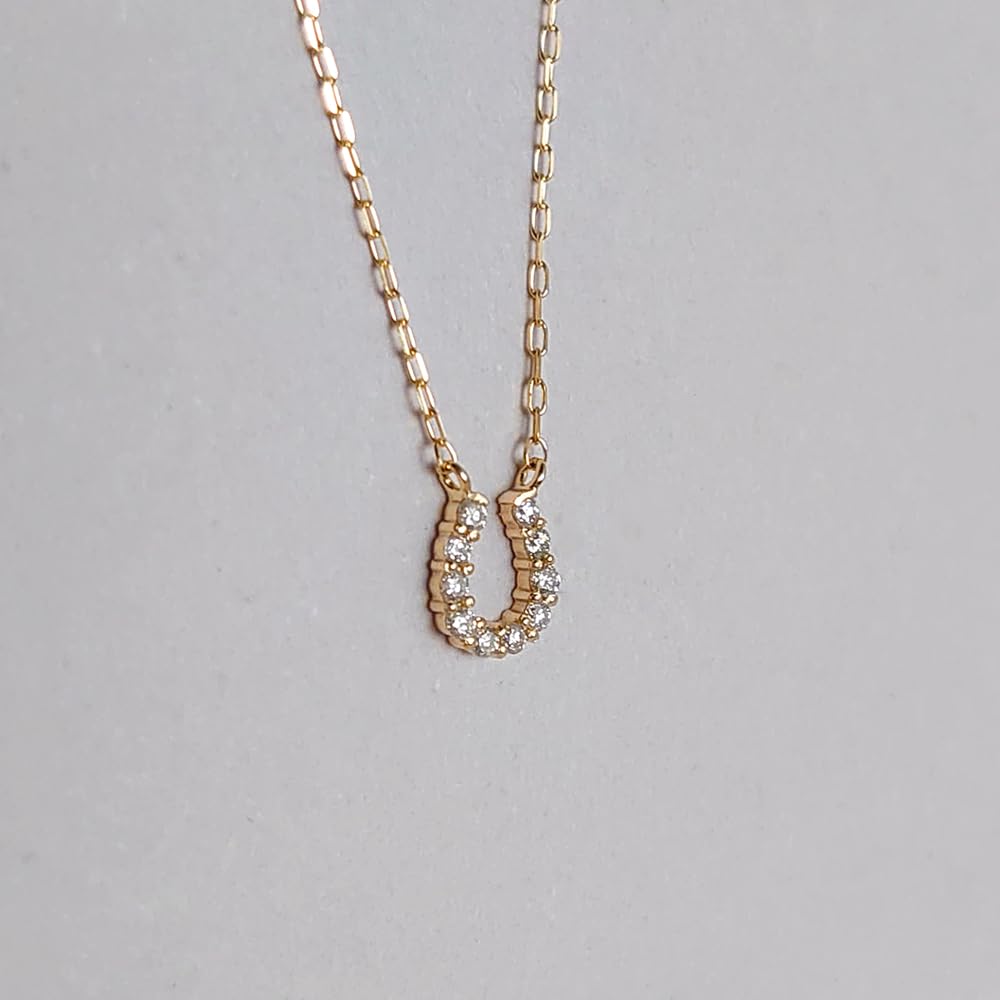 K10 Yellow Gold Necklace Diamond [Wisp] 0.1ct (FNCWP30015)