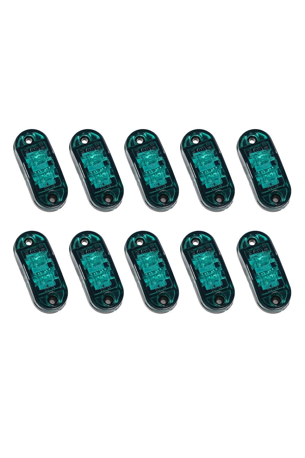 

murabantech 10pcs Small LED Marker Lamp 24V Side Marker Decor Truck Euro Waterproof Lighted Green 64.5mm x 27mm x 17.5mm зелёный