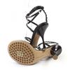 BOTTEGAVENETA Sandals Ankle Strap Leather Dark Brown Leather Women 36.5 659007 Used