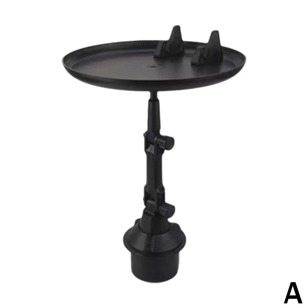 Phone Holder Car Snack Holder Adjustable Cup Holder 360° ABS Tray Storage Material Rack Black Rotating N8U5