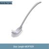 Wall-Mounted Long-Handle Soft Bristle Toilet Brush for Effective Cleaning