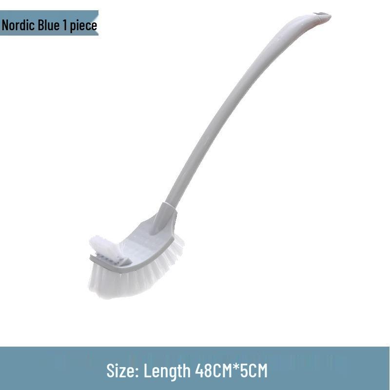 Wall-Mounted Long-Handle Soft Bristle Toilet Brush for Effective Cleaning