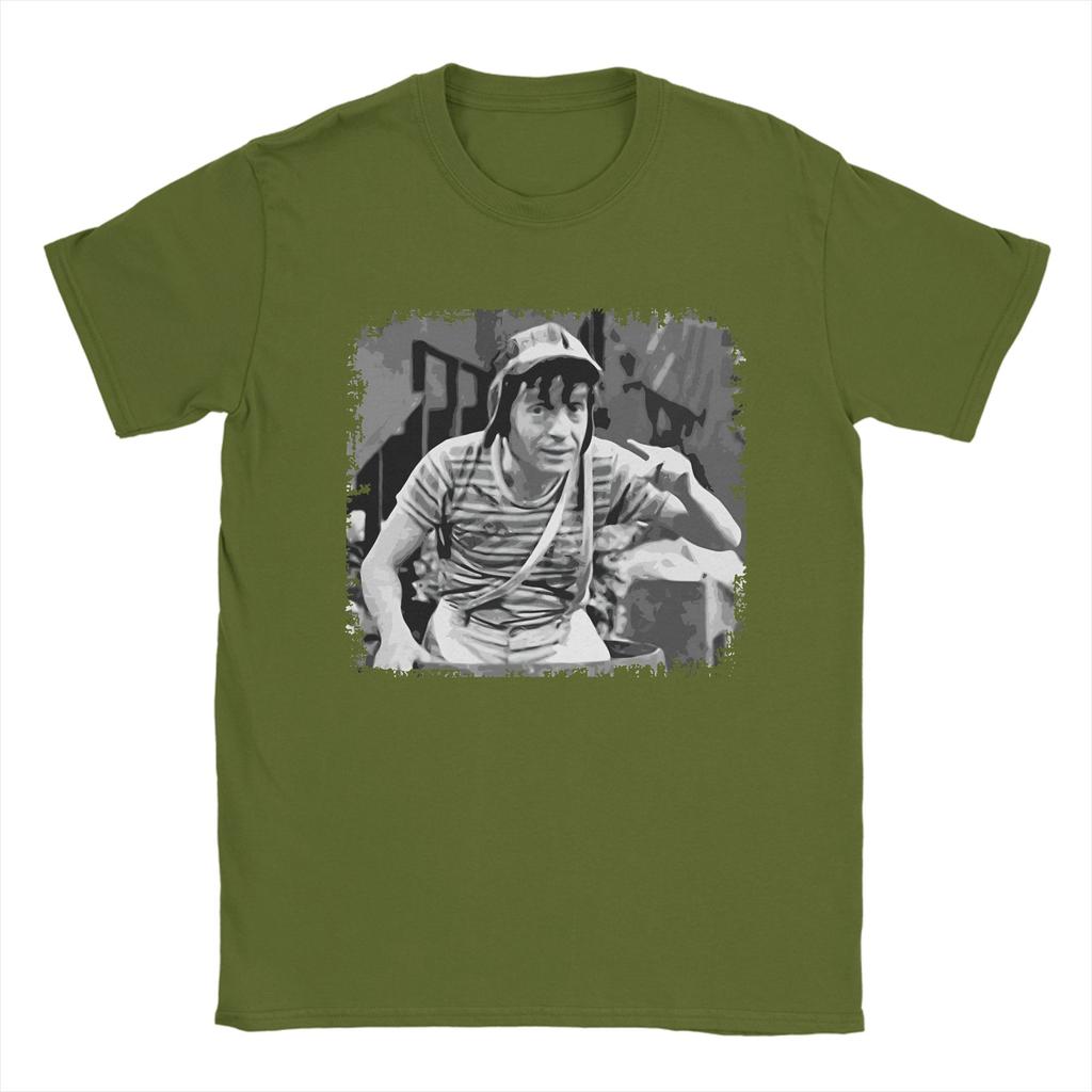 Unisex TShirt El Chavo Del Ocho Chaves Xavier Digital Painting Black And White TShirts Fashion El Chavo Del Ocho Summer Tee Shirt