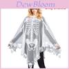 Spooky Skeleton Lace Shawl Perfect For Halloween Parties