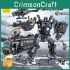 Assembled Mechanical Men Building Blocks Toy With Multiple Forms Deformation Of