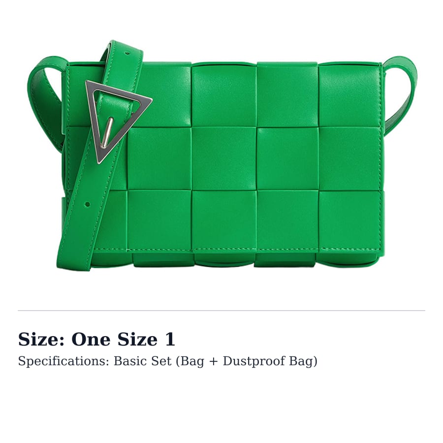 Bottega Veneta CASSETTE Cow Leather Shoulder Bag, Crossbody Bag Medium Men's Parrot Green/Black 737950V29E03813