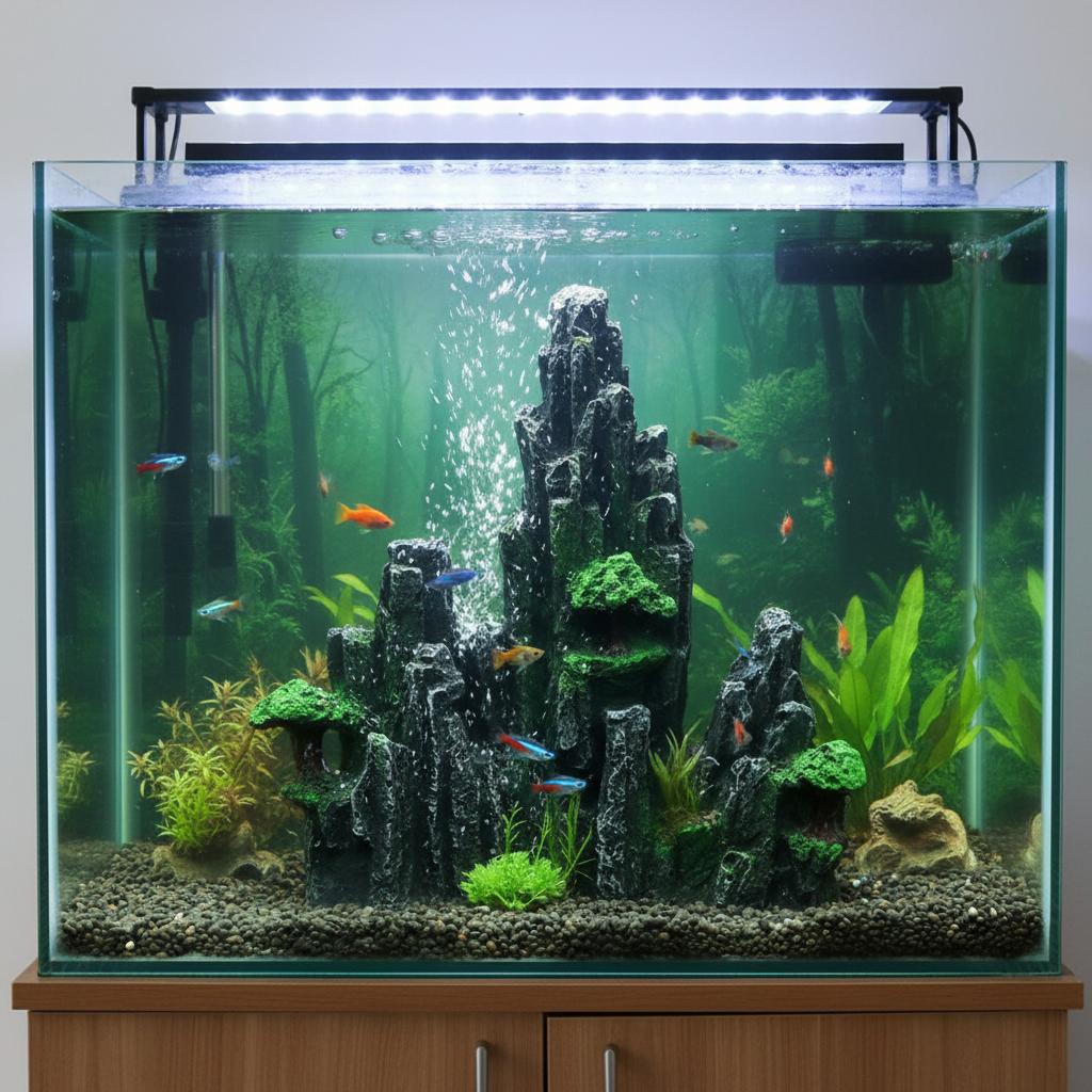 Resin Aquarium Rock Decoration Natural Stone Look Aquascape Artificial Mountain Landscape for Fish Tank Freshwater Saltwater