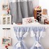 1/12 Dollhouse Striped Lace Curtain Door Curtain Doll Home Furniture Decoration Dolls House Living Scene Decor Accessories