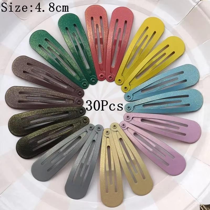 30/40Pcs Set New Paint Printing BB Clip Children's Broken Hairpin Metal Side Little Girl Hair Accessories Hairpin