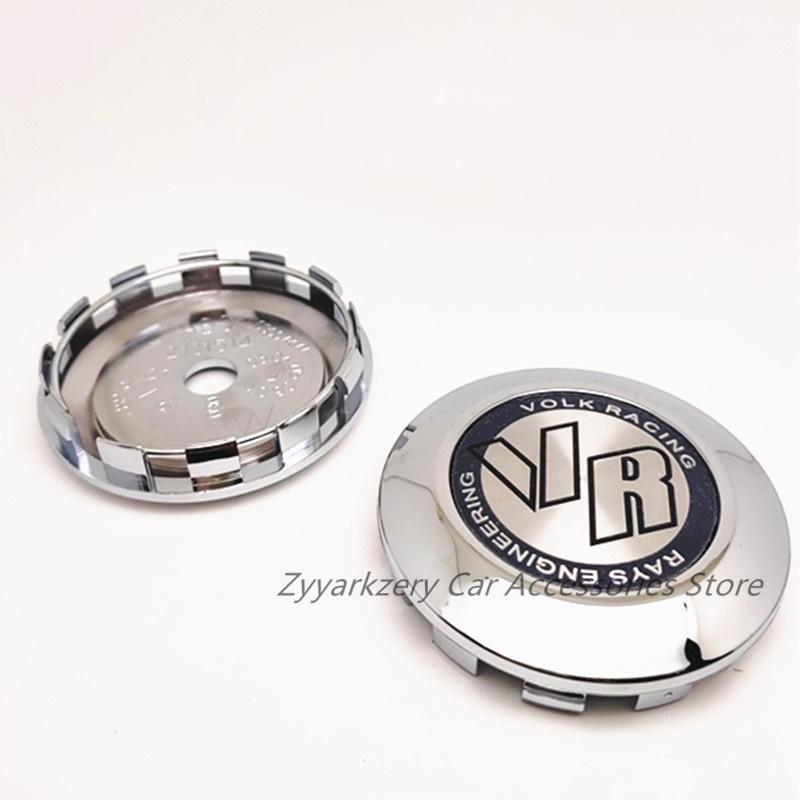AAYP1 4pcs Volk VR Rays Racing 76mm 73mm Wheel Caps Car Center Hubcaps TE37SL Rims ABS Cover Car Styling