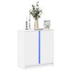 VidaXL Buffet with LED White 77x34x85 Cm Engineered Wood, Storage Cabinet, Kitchen Storage Cabinet, Furniture of 852131