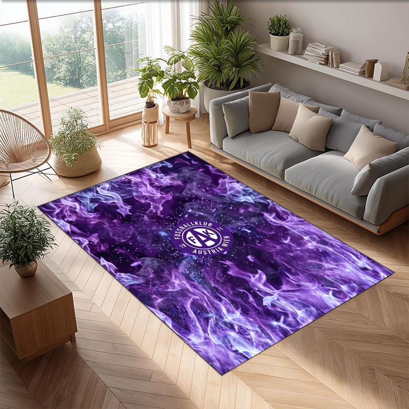 Austria Wien FC Soccer Football Pattern Soft Area Rug Non Slip Indoor Floor Carpet Sports Decor Mat for Bedroom