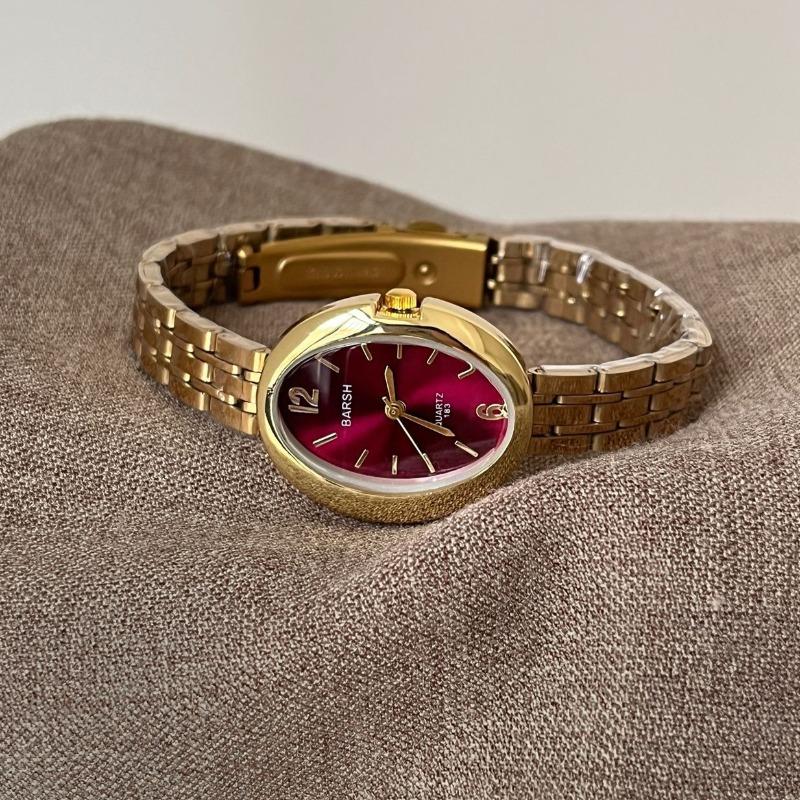 Oval Dial Watches for Women Luxury Gift Quartz Watches Fashion Stainless Steels Strap Wristwatch Dress Clock Relojes Para Mujer