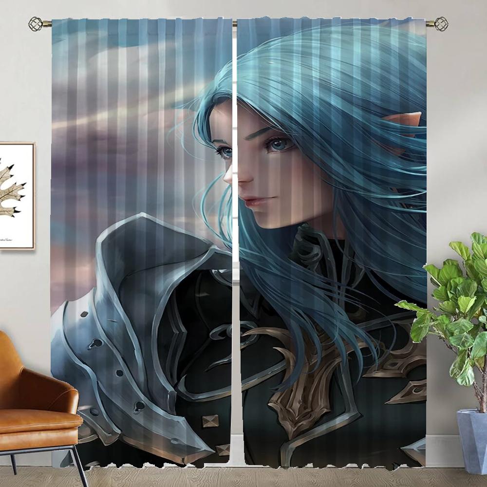 Tulle for Bedroom Female Elf Partition Anti-mosquito Curtains for Camera Halloween Decoration Blackout Curtain Curtains 2 Pieces