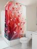 Romantic Heart Tree Shower Curtain - Waterproof, Mildew-Resistant, Machine Washable For Valentine'S Day Bathroom Decor