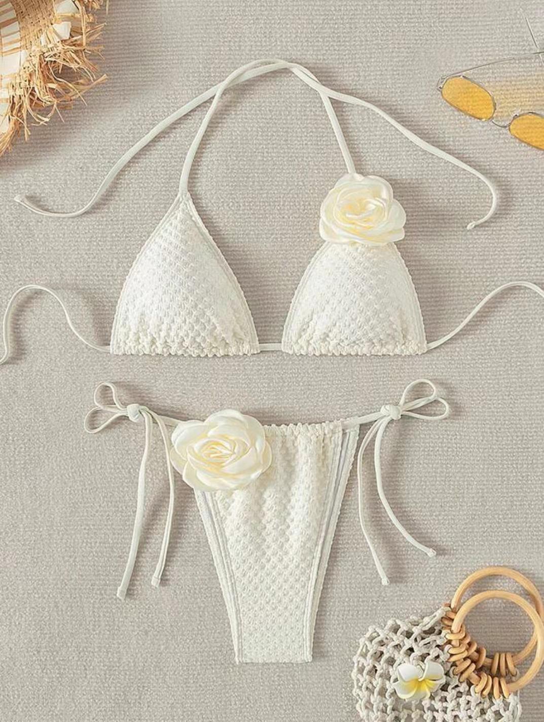 

2024 Европейский и американский сексуальный купальник бикини с разрезом в виде розы Large