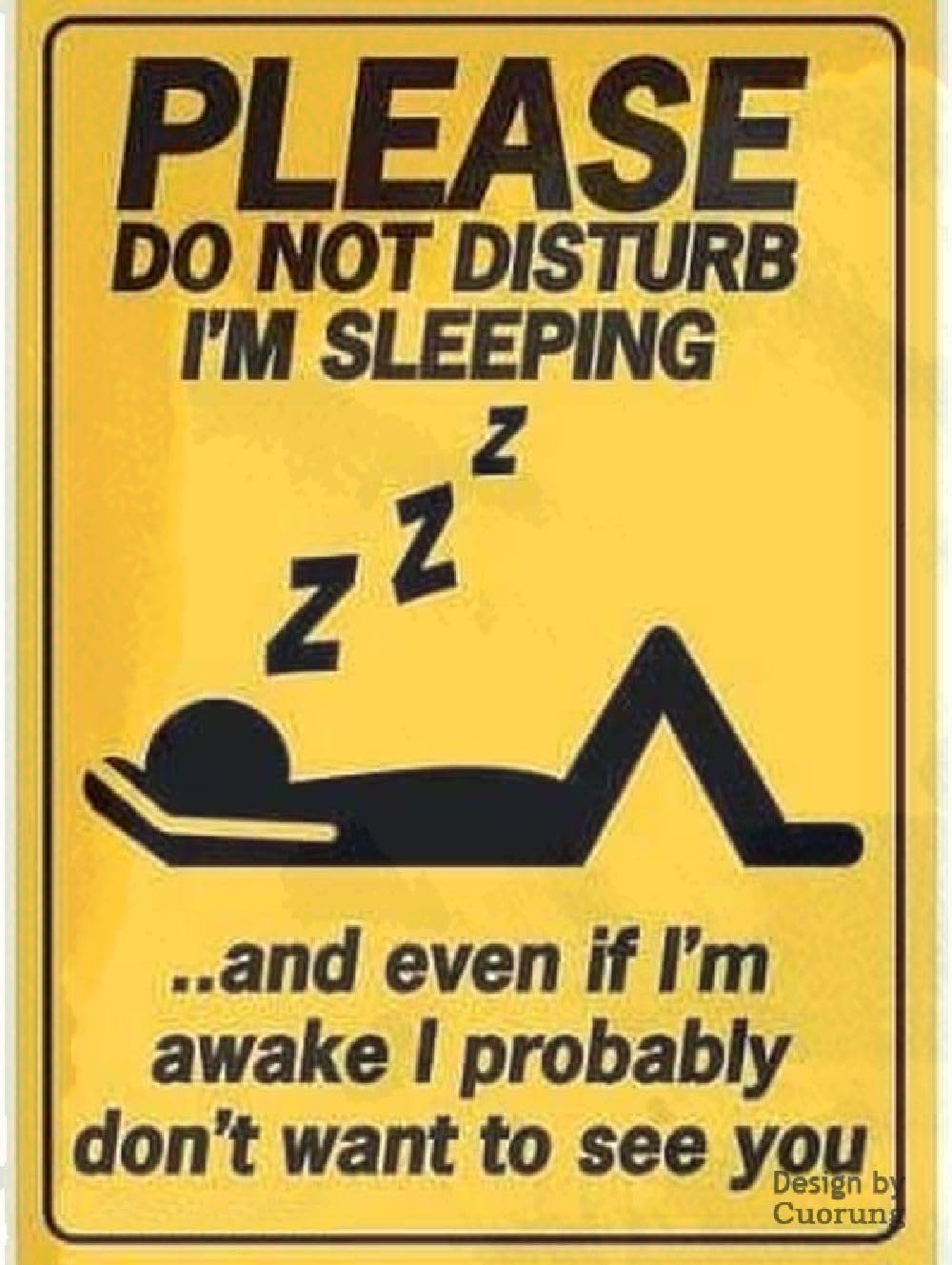 

Man Cave Decor Please Do Not Disturb Im Sleeping Tin Sign Vintage Funny Creature Iron Painting Metal Personality Novelty Inch aluminum 20x30cm