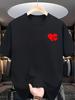 Double Red Heart Graphic T Shirt Unisex Summer Short Sleeve Casual Kawaii Harajuku Valentine Day Gift Couple Unisex Tee Tops