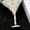 Cocktail Cup Shape Brooch for Women - Shining Rhinestone Alloy Pin, Clothing Bags Backpacks Jackets Hat Badge, Jewelry DIY Accessories