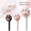 3 Modes Shower Head Water Saving Plastic Material High Pressure Shower Cat Paw Design Claw Design Adjustable Showerhead