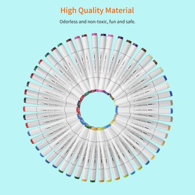 30/40/60/80 Colors Alcohol Markers Set Double Tipped Colored Pens Fine Point Art Markers Packed In Cloth Bag