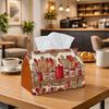 1pc Vintage Country Tissue Box & Utensil Jar Spice Rack - Multi-Functional Storage Organizer Suitable for Napkins, Facial Tissues, Single Sheets, Uten