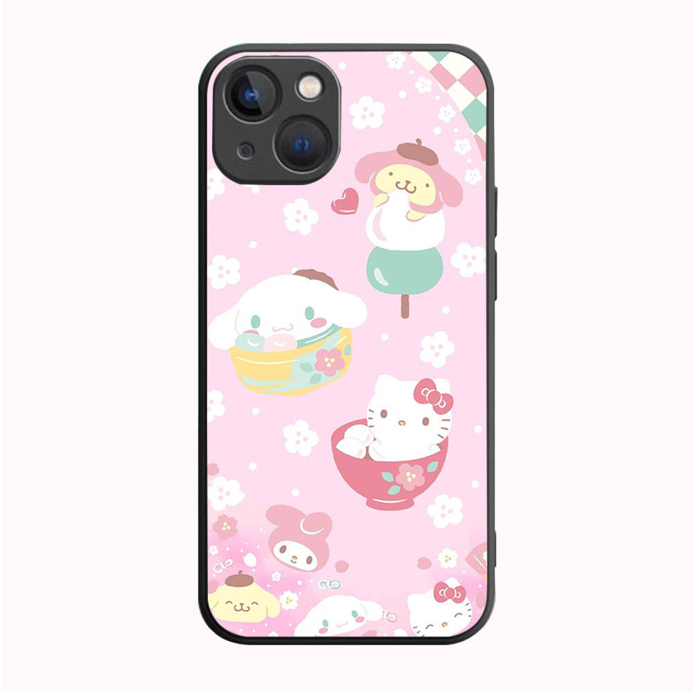 B-53 My Melody  Black Case for Redmi 10A 10C 12C 13C 9A 9C 9T A3X Note 10 9 9S 10S iPhone 11 12 13 14 15 16 X XS Pro Max Mini 7 8 Plus XR