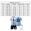 Argentina Messi #10 Soccer Jersey Set Quick Dry Breathable Adult Youth Football Kit