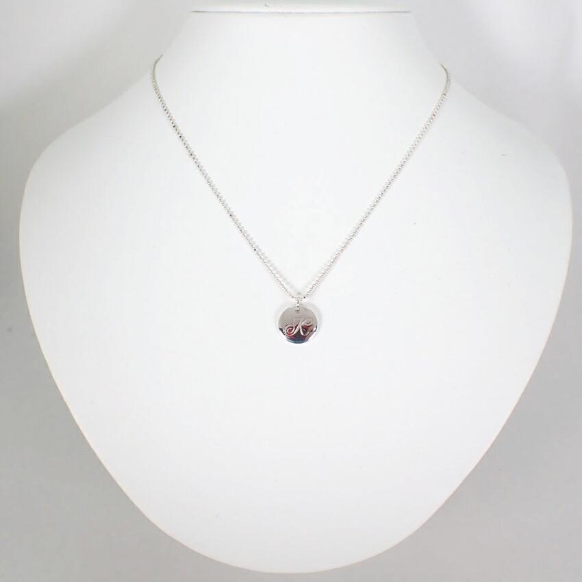 [Used] TIFFANY 925 Initial/K Pendant/Necklace/g535-87