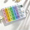 Intelligent Timed Reminder Medicine Box 28 Compartment Weekly Smart Pill Box with Sound Alarm for Elderly Medicine Reminder