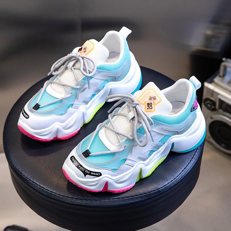 

Summer 2025 women s shoes Korean version versatile thick-soled heightening shoes women s casual breathable sports shoes women s comfort 40