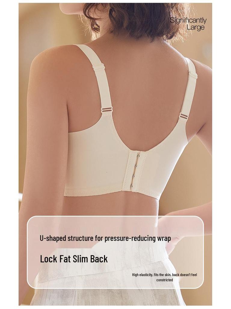 Women's Lace Push-Up Wireless Bra: Medium Thick, Anti-Sagging, Adjustable Support