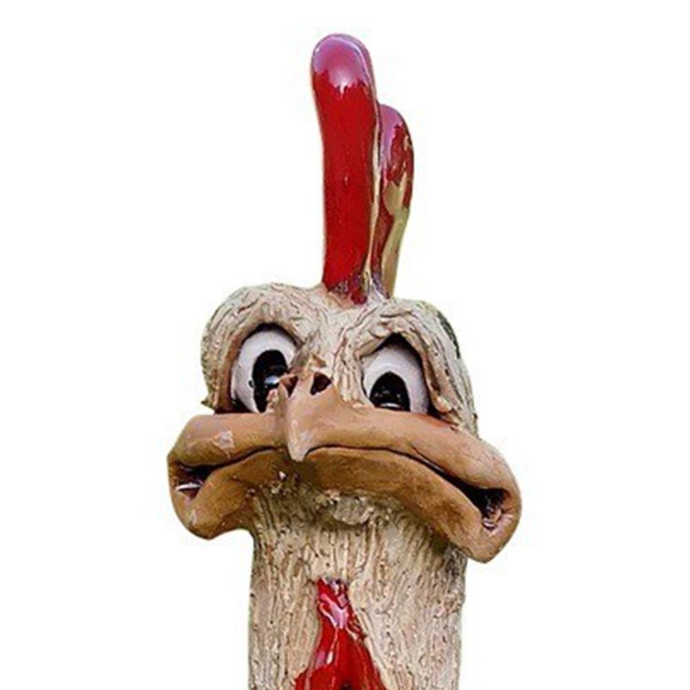 

6UK Funny Garden Statues Resin Garden Decoration for Art Decorations (chicken he