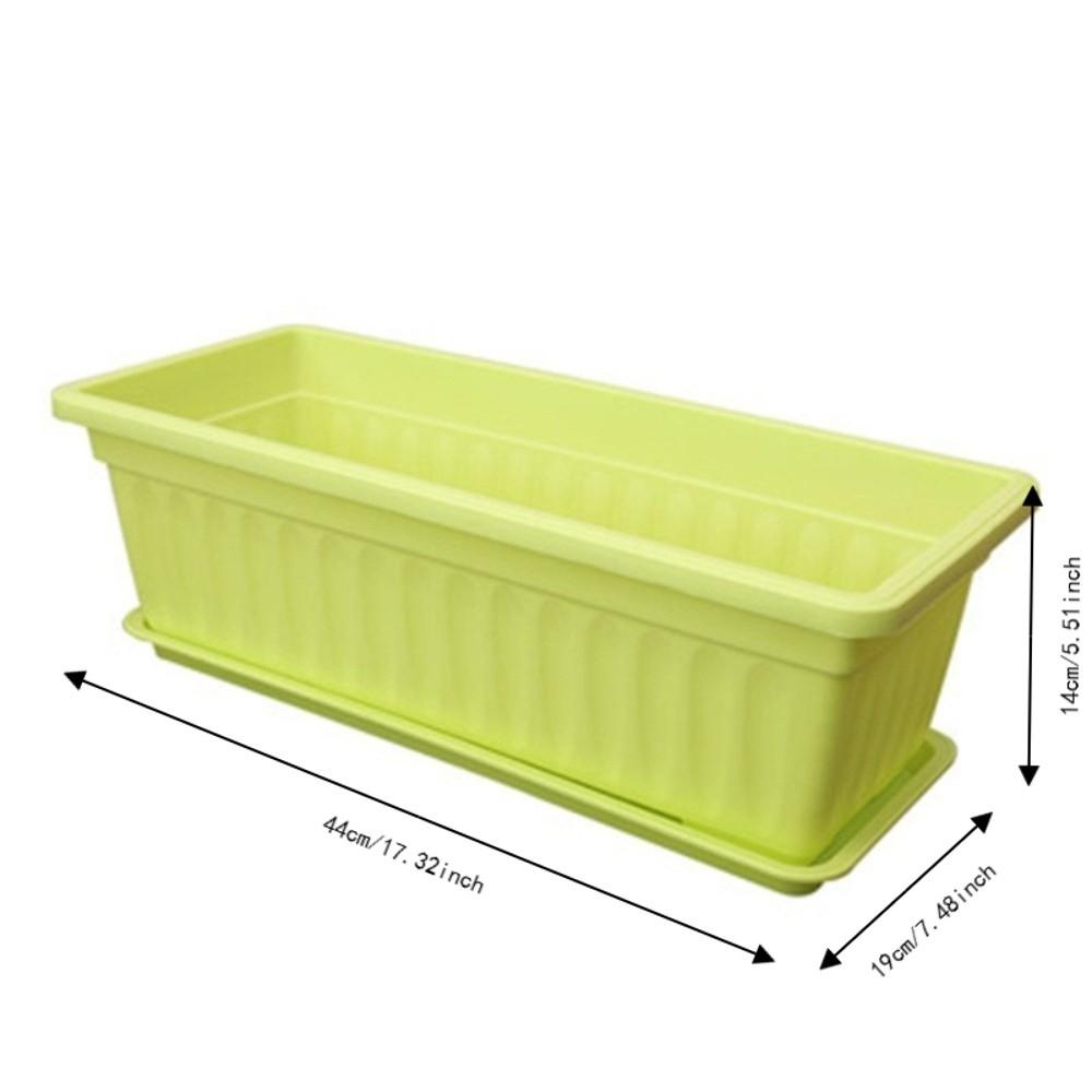 Colorful Rectangular Flower Pot With Tray Plant Pot Quality Garden Planter  Patio
