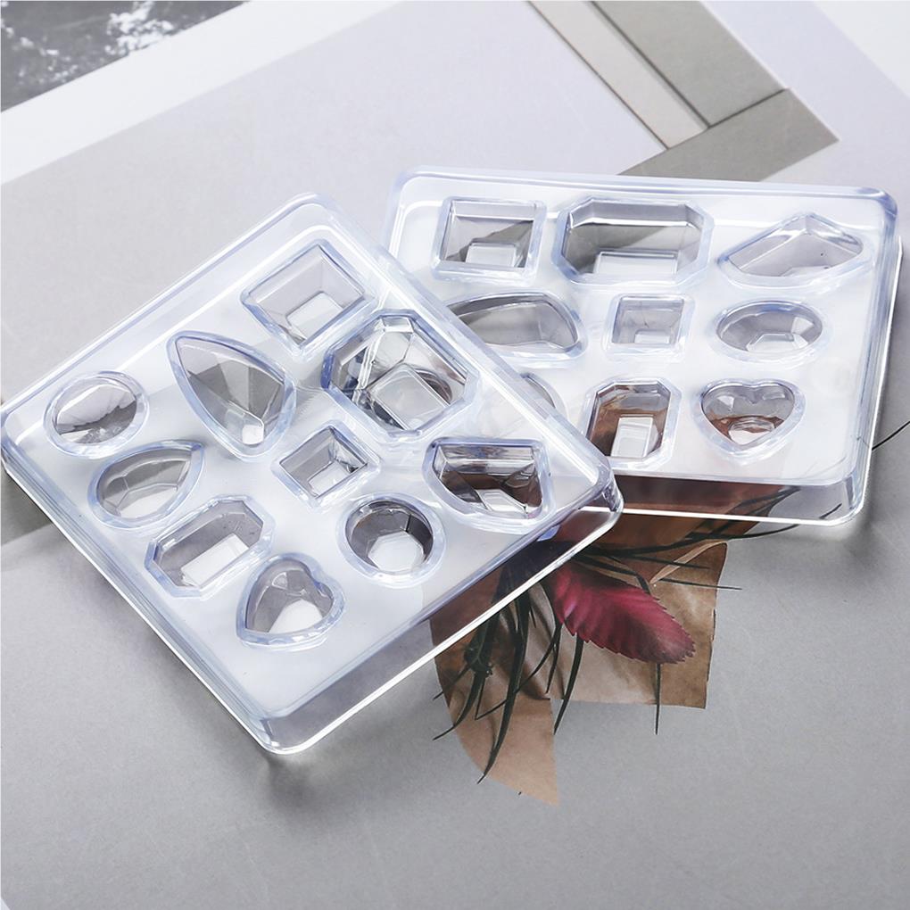 2pcs Pendant DIY Molds Earring Crystal Pendant Crafting Silicone Mould Trays Handicraft Tools