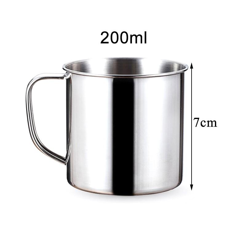 With Handle Stainless steel Cup 1pc Water Coffee Tea Camping Drinking Mug