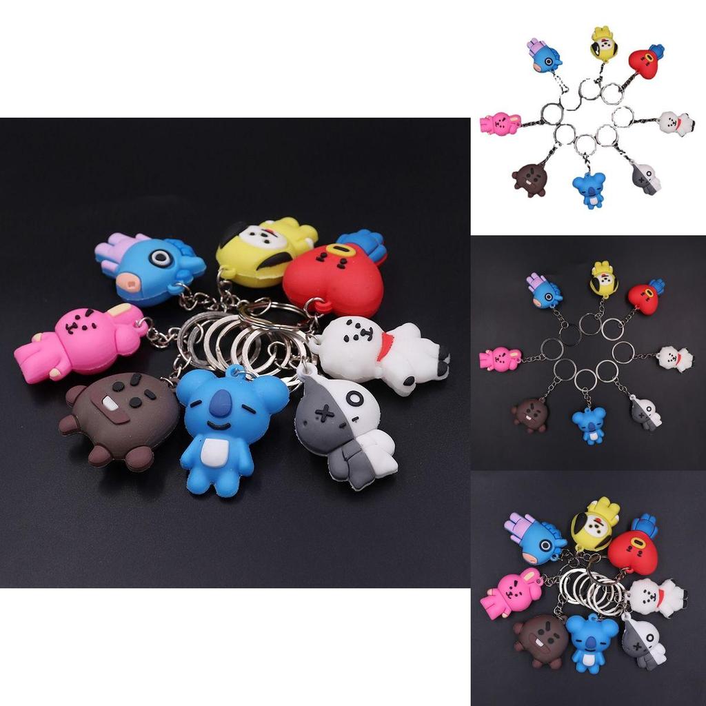 Bt21 Series Key Chain High Quality Pvc Immersive Anime Design Perfect For Fans Collectors