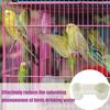 Double-Port Transparent Parakeet Water Dispenser, Water-Saving Bird Drinker Cup for Cage, Small Bird Feeder for Finches Home