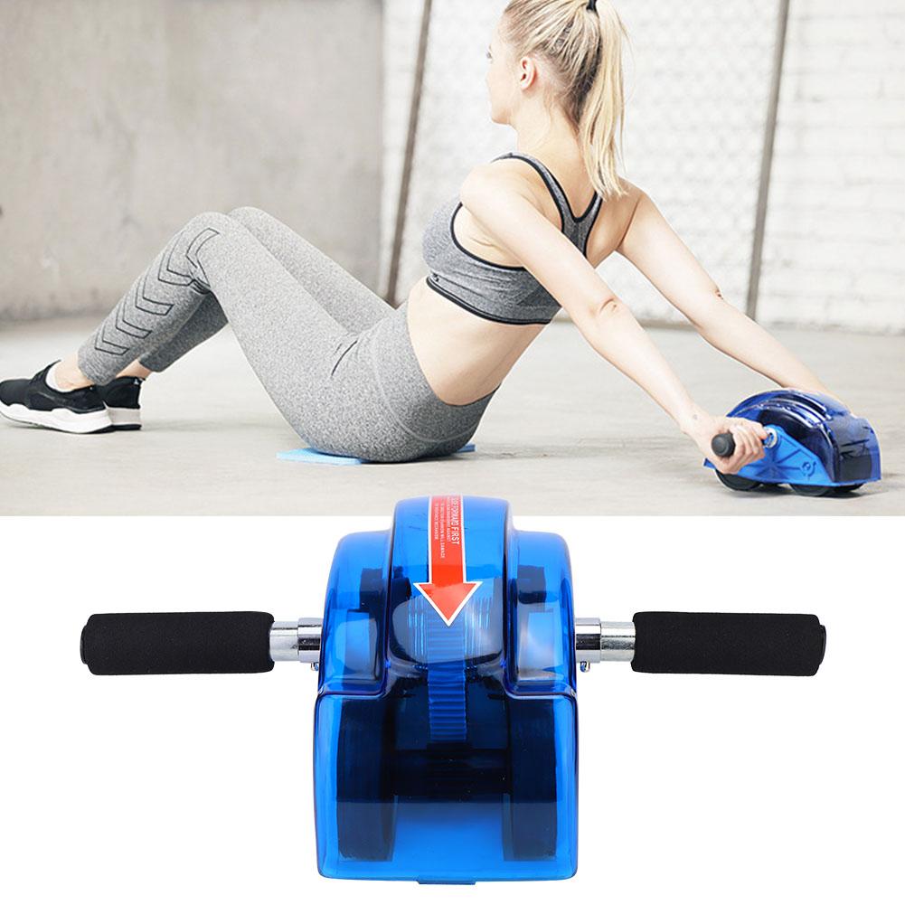 Abdomen Four Roller Wheel Abdominal Muscle Exerciser Gym Home Fitness Equipment with Gear