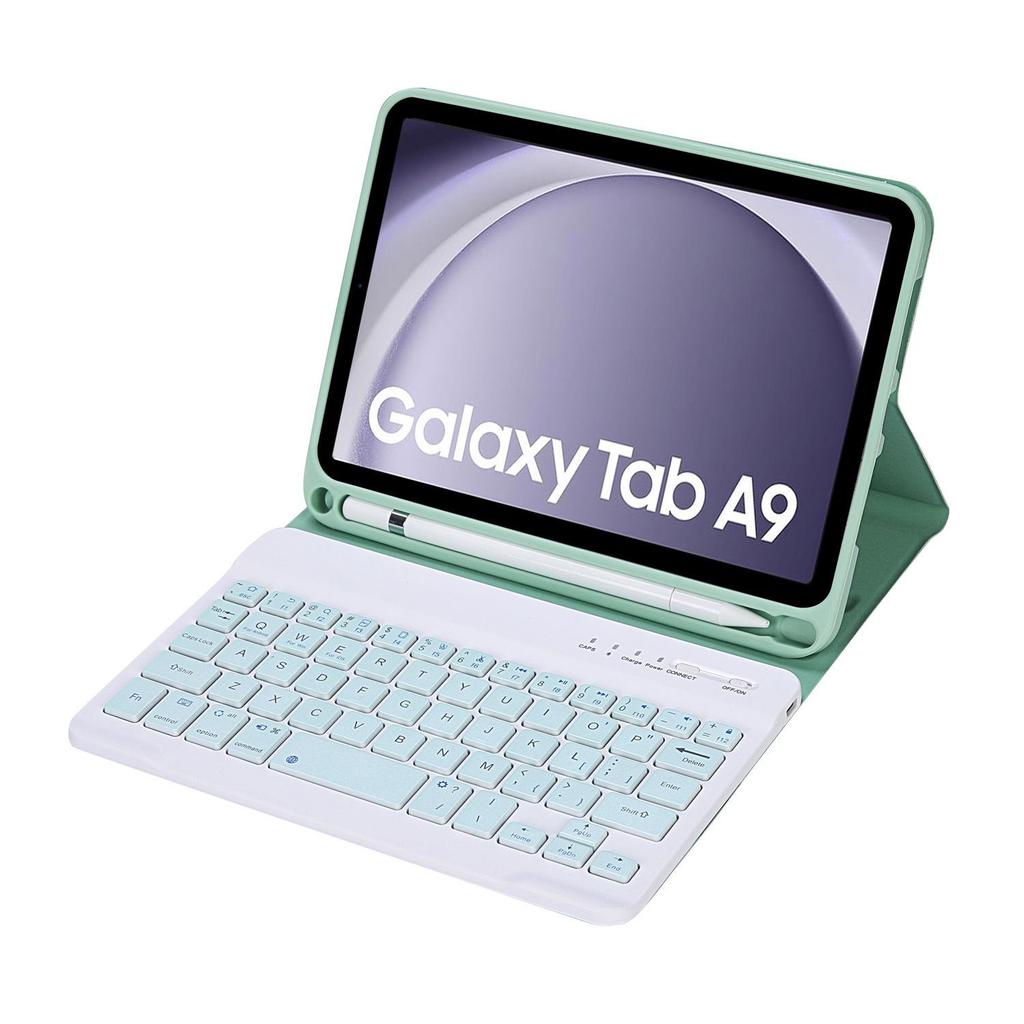 Compatible with Samsung Galaxy Tab A11: Case with Pen Slot & Round Cap Bluetooth Keyboard for 8.7-inch Tablet.