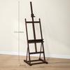 Cavalletto in Legno Regolabile in Altezza 171 230cm Cavalletto da Pittura Con Vano Portaoggetti Inclinazione Massima 80 gradi Marrone