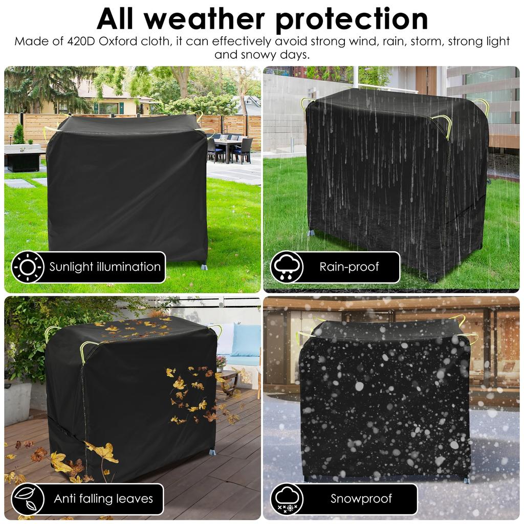 BBQ Grill Cover Outdoor Gas Grill Cover Anti-Dust Waterproof Barbecue Charcoal Grill Cover Tear Resistant Barbecue Accessories