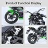 1:12 Kawasaki Ninja 400 Zx6r Alloy Motorcycle Diecast Model Miniature Toys Car Front Wheel Steering With Light Vehices Boy Gifts