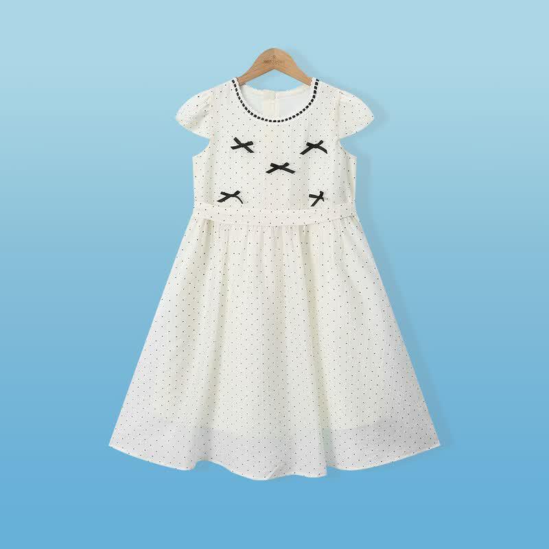 

MonTAGUT Girls Sweet Polka Dot Tencel Summer Dress 140