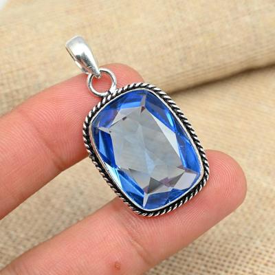Gioielli in argento sterling 925 con tanzanite, delicato ciondolo fatto a mano con pietra preziosa, regalo per la mamma