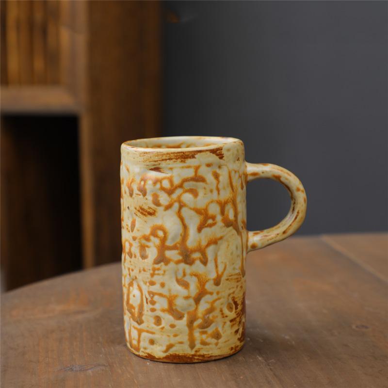 Cană Ceramică cu Glazură Schimbată în Cuptor Aprovizionare Personalitate Ceramică de Uz Casnic Ceramică Japoneză de Înaltă Calitate Ceramică Brută Cană de Apă Cană de Cafea Retro
